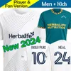 2023 2024 LA Galaxy Futebol Jerseys Kids Kit Man Los Angeles 23/24 Camisas de Futebol Principal Home Branco Angeleno Away Green BRUGMAN RIQUI PUIG JOVELJIC NEAL Men's