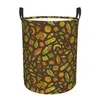 Laundry Bags Basket Cartoon Tribal Elements Cloth Folding Dirty Clothes Toys Storage Bucket Household