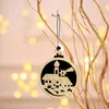 Christmas Decorations Tree Pendant Wooden Hollow El Shopping Mall Window Door Hanging Drop Ornaments Festive Party Supplies