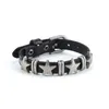 Link pulseiras vintage punk pentagrama couro preto pulseira ajustável homens e mulheres hip hop rock rebite casal festa jóias acessórios