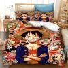 Conjunto Phechion Anime One Piece 3D Print Bedding Conjunto de edredom Capas de brophases One Piece Conjuntos de roupas de cama de uma peça de cama de cama K202