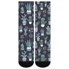 Chaussettes pour femmes, imprimé Cactus, plantes amusantes, graphique, moderne, hiver, antidérapantes, pour l'extérieur, douces et respirantes