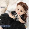 14 Inch Reborn Doll 35CM Voice Girl Bebe Baby With Fashion Clothes Smooth Soft Skin Vinyl Head Limbs Cotton Body Kids Gift 240307