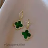 Designer Earrings Four-leaf Clover Earring for Women Senior Classic Small Fragrant Wind Earrings New Clover Ear Ring 18k Gold Light Luxury Flash Mens Earloop