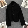 여성용 재킷 온화한 기질 탠젤 재킷 여성 패션 라운드 넥 싱글 가슴 유명 인사 솔리드 슬림 봄 세련된 여성 달콤한 코트