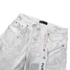 Street Trendy Brand Automne/Hiver Nouveau AMR Jeans Blanc Élastique Slim Fit Petits Pieds Pantalon