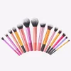 14 stücke Profial Bunte Make-Up Pinsel Pulver Foundati Blush Lidschatten Pinsel Kit Kabuki Blending Kosmetik Make-Up Werkzeuge j95t #