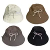 Berets Fashion Fishing Hat For Girl Long Brims Soft Foldable Baseball Sunproof PeakedHat Adjust Bucket Camping