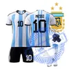 23マイアミジャージーアルゼンチン10メシスジャージープルガジャージーホームアンドアウェイチルドレンズナショナルチームフットボールジャージーサッカーシャツサッカーシャツ
