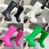 Boots Men Women Rain Boots mens waterproof leather boots Winter Rubber Platform Booties Ankle Slip-On Boot With Box