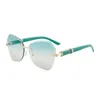 Marke Luxus Sonnenbrille Männer Designer Sonnenbrille Frauen Mode einfache Sonnenbrille weiblich Fahren Sonnenschutz Spiegel Halbrahmen Polygon Dazzling Sonnenbrille m557 gelbbraun