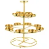 Candle Holders Butter Lamp Holder Decorative Base Metal Candlestick Taper Light Stand Tapered Alloy Bathroom Decorations