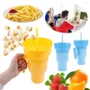 Teaware sets 1000 ml stadion tumbler multifunction snack en drink cupbekjes met stro lekbestendig 2 in 1 kleur veranderen voor kinderen volwassenen