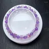 Dekorativa figurer Kreativa naturliga Amethyst Crystal Healing Square Candy Armband Fashion Jewelry Gift For Friends