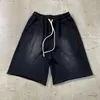 Shorts pour hommes Vintage lavé pour hommes décontracté femmes longueur au genou Baggy pantalons vêtements été Y2k unisexe Goth Streetwear vêtements masculins