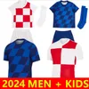 2024 MODRIC Croacia Euro cup Soccer Jerseys Croatie 24 25 Croazia BREKALO PERISIC BROZOVIC KRAMARIC REBIC LIVAKOVIC Football Shirt Men uniform kids kit