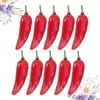 Decorative Flowers 36 Pcs Decor Mini Artifical Chili Simulation Artificial Model Red Fake Vegetable