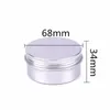 50 pz * 80 g Barattolo di Alluminio con Tappo A Vite Vuoto Contenitore Cosmetico Crema Campione Scatole 80 ml Balsamo per le labbra Piccolo Vaso di Metallo Nail Art Lattine Z4kz #