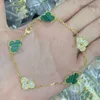 Designer Jewelry Van Bracelet Cleef Four Leaf Clover Bracelets High Quality 4/charm Fashion Gold Agate Shell Mother-of-Pearl bangle Chain for We