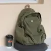 Lu mochila femenina simple todo estudiante universitario mochila femenina perezosa escuela secundaria mochila colgante lona femenina mochila de gran capacidad