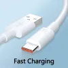 7A 100W Type-C USB-kabel Super Fast Charge-kabel för Huawei Mate 40 30 Xiaomi Samsung Fast Charging Charger Cables Data Cord