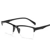 Okulary przeciwsłoneczne Mężczyźni czyta okulary mody Presbyopic Women 0,25 do 4,0 ultralight kwadratowy połowa ramki