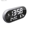 Horloges de table de bureau LED réveil horloges numériques horloge de table électronique chevet avec température humidité USB Charge horloges de bureau décor à la maison cadeaux L240323