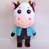 Jouet en peluche de vache pour Couple, mignon, bleu, rose, jeux pour enfants, camarades de jeu, cadeaux de vacances, décoration de chambre, vente en gros, 2024