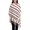 Scarves Warm Soft Scarf Winter Poker Shawls And Wrap Abstract Heart Graphic Foulard Ladies Casual Head