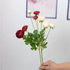 Decorative Flowers 60cm 4 Heads Artificial Ranunculus Floral Faux Peony Bouquet Wedding Home Decoration Simulation