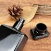 Luxury 30ml 1OZ Thick Refillable Black Clear Glass Spray Perfume Bottle Empty Atomizer Bottle for Makeup