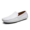 Designer-Leder-Doudou-Herren-Freizeit-Fahrschuhe, atmungsaktiv, weiche Sohle, hellbraun, Schwarz, Marineblau, Weiß, Blau, Silber, Gelb, Grau, Herren-Flachschuhe, All-Match-Lazy-Schuh B075