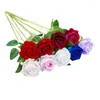 Fiori decorativi Regalo romantico di San Valentino: rosa singola in stoffa di peluche, un fiore di simulazione realistico per la persona amata