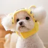 Одежда для собак, зимняя милая шапка для домашних животных, маленький плюшевый чехол на голову для щенка, теплые принадлежности, регулируемые аксессуары для моделирования животных