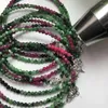 Decorative Figurines Unit One Piece 925 Silver Buckle With Natural Ruby Zoisite Crystal Healing Faceted Bead Bracelet Special Jewelry Gift