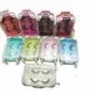 10pcs Mink Eyeles Boîte de rangement Mini Lage Valise Emballage Vide Eyel Rose / Vert / Bleu / Rouge Cas Outils de Maquillage b0Sb #