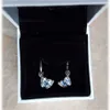 Äkta 925 Sterling Silver Papillon örhängen Stud Smycken 290778C01 Fashion Jewelry