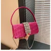 Designer Luxury fashion Shoulder bags 2024 New Fashionable High end Diamond Flap Underarm Bag with Frosted One Shoulder Crossbody Small Square Bag