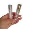 10/30pcs Lipgloss Ctainers Vazio 8ml Plástico Transparente Quadrado Garrafa de Recarga Cosmética Luxo Ouro Sier Lid Tubos de Batom Líquido h0hD #