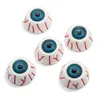 Fleurs décoratives 20/50pcs 24mm demi-rond acrylique poupée ours artisanat en plastique Simulation horreur yeux globe oculaire bricolage Halloween décoration