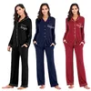 Anpassade modala pyjamas för kvinnor Set Cotton Winter Loungewear Set Two Pieces Bamboo Sleepwear Woman PJ