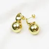 Boucles d'oreilles à clous pour femmes, 3 paires, classique, en métal lisse, en forme de boule, Simple, Design créatif, à la mode, jolis bijoux pour femmes, 30717