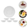 Plates 6 Pcs Sauce Bowls Mini Condiments Dishes For Dipping Dessert Plate Side Small Snack Soy Plastic Serving