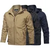 Chaquetas para hombre impermeable militar chaqueta con capucha rompevientos deportes de acampada al aire libre abrigo elástico trajes masculinos abrigo fino 240312