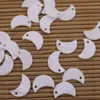 Charms 50st 8mmx12mm Moon Shape Natural White Mother of Pearl Shell Loose Pendants Accessories Diy Jewelry Making