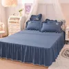 Spódnica łóżka sezonowe uniwersalne przyjazne dla skóry łóżka grube z bawełnianą wyściółką nowoczesną minimalistyczną osłonę ochronną przeciw poślizgnięciu