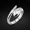 Cluster Rings Swallowing Snakes Creative 925 Sterling Silver Snake For Women Girls Knuckle Joint Stacked Finger Open Ring Jewelry