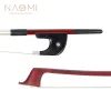 Guitar NAOMI Contrabass Bow German Style Double Bass Bow Brazilwood Bow Octagonal Stick Ebony Frog Paris Eye Inlay Upright Bass Bow