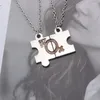 Collane con ciondolo 2 pezzi Collana coppia Geometria irregolare Smalto Simbolo di genere Pendenti Donna Uomo Gioielli Regali per gli amanti Colar