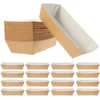 Disposable Dinnerware 100 Pcs Party Supplies Takeout Containers Carton French Fry Box Fried Holder Kraft Paper Frying